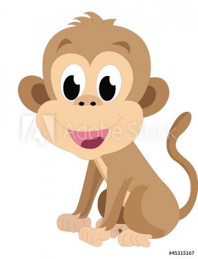 Baby monkey, illustration - 900739792