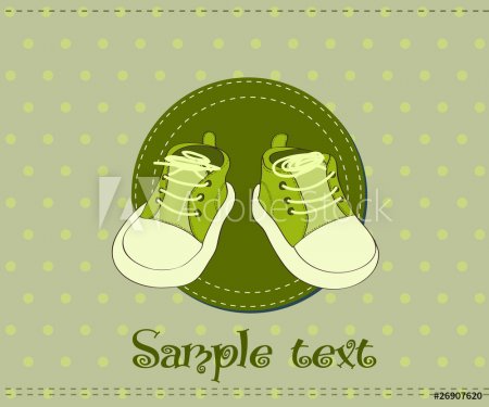 Baby Shoes Arrival Card