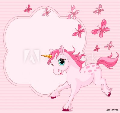 Baby unicorn place card - 900497797
