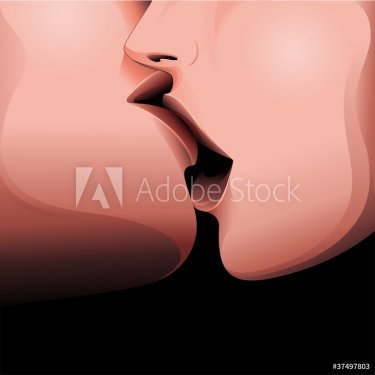 Bacio Labbra Amore-Love Kiss Lips-Vector - 900469211