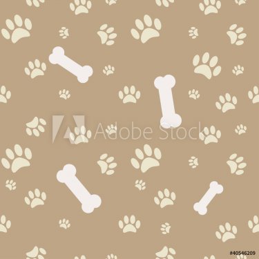 Background with dog paw print and bone - 900459264