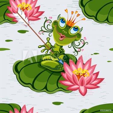 Background with frog princess - 900461646
