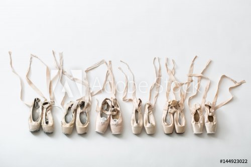 Ballet shoes pointe isolated