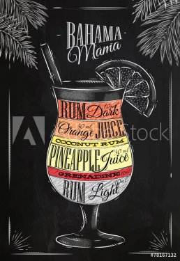 Banama mama cocktail chalk