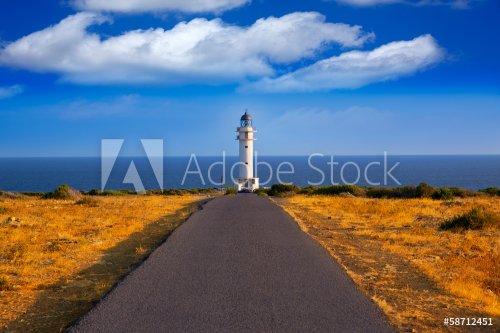 Barbaria cape Lighthouse in Formentera Balearic islands - 901141339