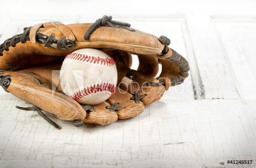 Baseball and mitt - 900452868