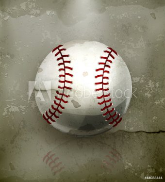 Baseball, old-style vector