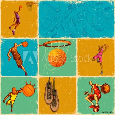Basket Ball Collage - 900488593