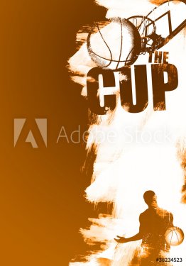 Basketball advertising background (magazine, web, poster, flyer)