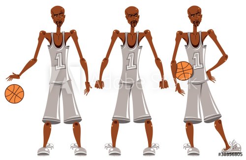 Basketball player illustrations set 2. - 900673814