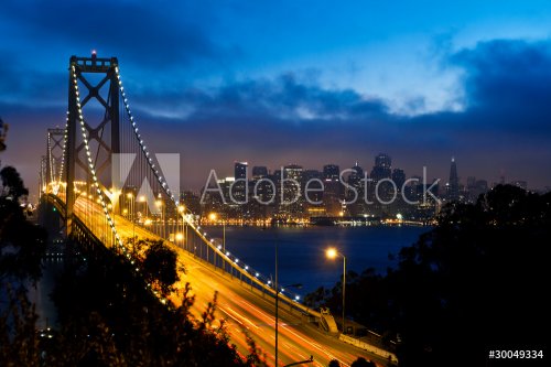 Bay Bridge and San Francisco city view
