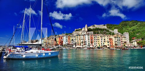 Beautiful Ligurian coast of Italy .Portovenere. Cinque terre - 901141845