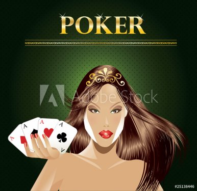Beautiful Poker Lady