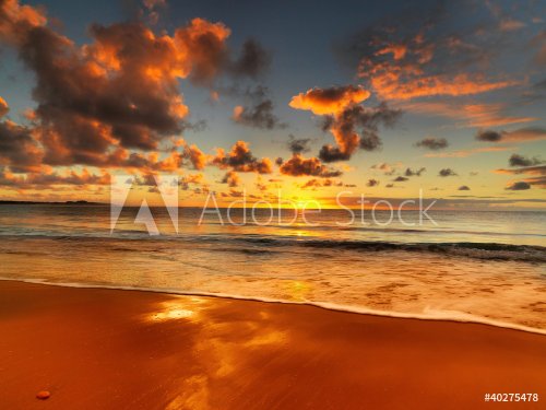 beautiful sunset on the Australian beach - 900276842