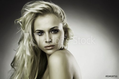 Beautiful sweet blond woman - 901143648