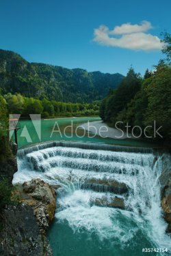 Beautiful Waterfall in Alps