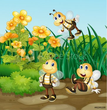 Bee in garden - 900460674