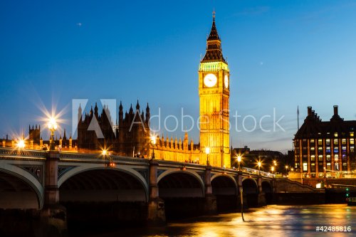 Big Ben and House of Parliament at Night, London, United Kingdom - 900451860