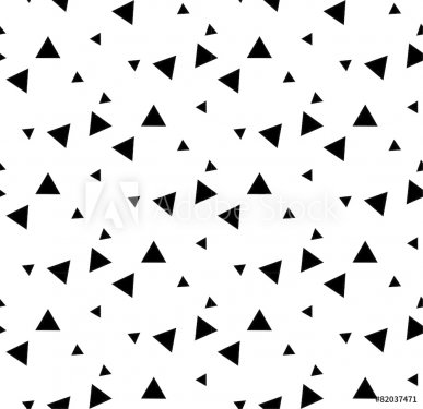 Black and white geometric seamless pattern with triangle. - 901147023