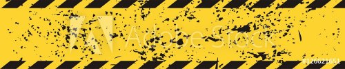 Black yellow road sign rectangular background Diagonal stripes Texture grunge... - 901148696