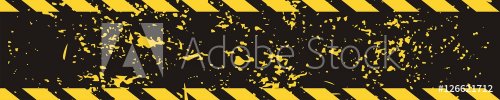 Black yellow road sign rectangular background Diagonal stripes Texture grunge... - 901148695