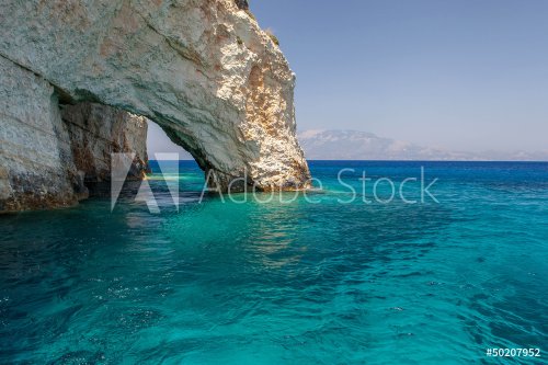 Blue caves on Zakynthos island, Greece - 901139225