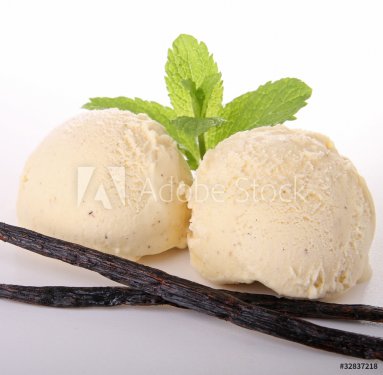 boules de glace à la vanille