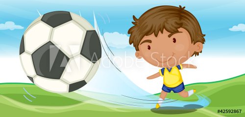 boy playing football - 900460554
