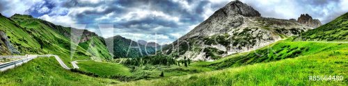 Breathtaking panorama of Italian's Dolomiti Mountains
