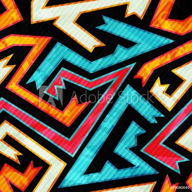 bright maze seamless pattern with grunge effect