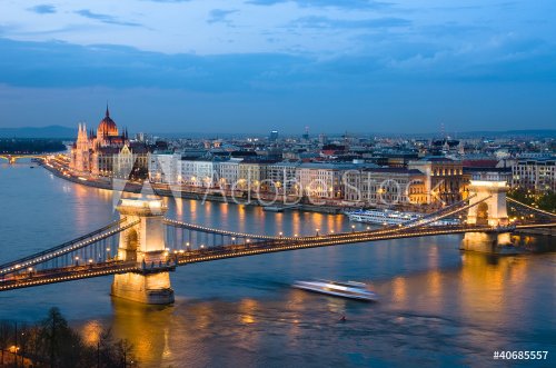 Budapest, Cityscape By Night