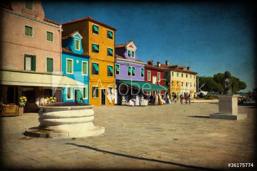Burano, Venezia, texture retro - 900572872