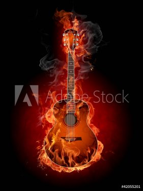 Burning guitar - 900464025
