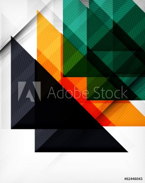 Business geometric shapes abstract poster - 901146917
