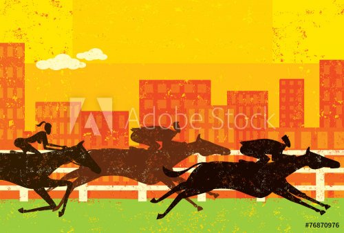 Business people horse racing - 901143757