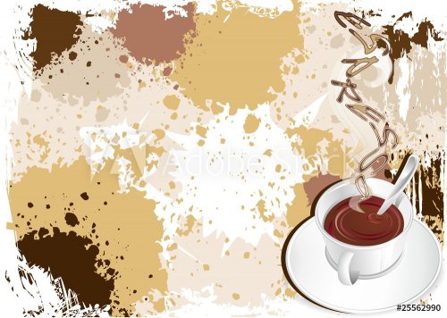 Caffè Espresso in Tazzina-Cup of Coffee Background-2-Vector