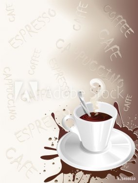 Caffè Espresso-Espresso Coffee Background-Vector - 900469264