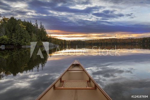 Canoe Bow at Sunset - Ontario, Canada - 901147859