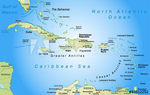 Carte des Caraïbes - 901156232