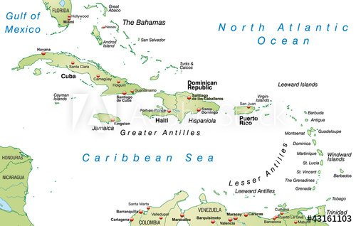 Caribbean Map - 901156234