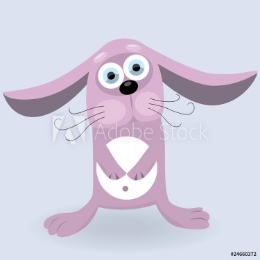 Cartoon illustration of the little hare - 900488289