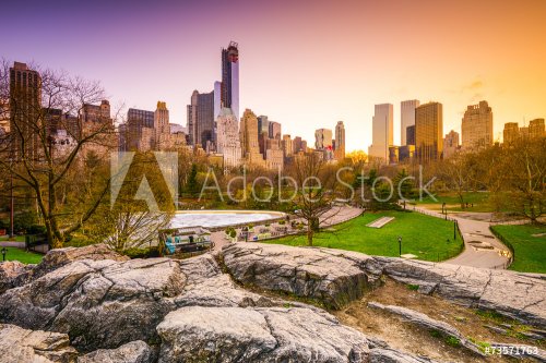 Central Park at Dusk in New York City - 901146796