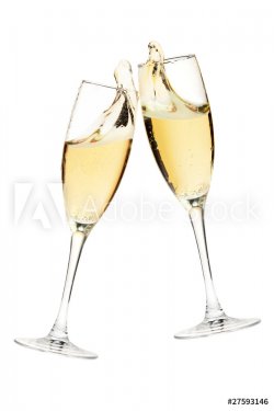 Cheers! Two champagne glasses - 900091921