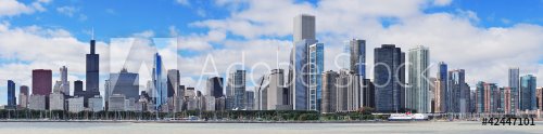 Chicago city urban skyline panorama - 900451827