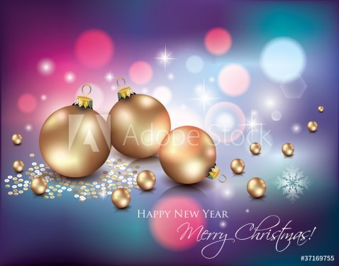 Christmas Background/Abstract  Lights and Christmas Balls - 900868418