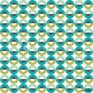 Circle seamless pattern in green tints. Vector illustration - 901142455