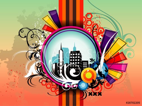 city abstract vector - 900485482