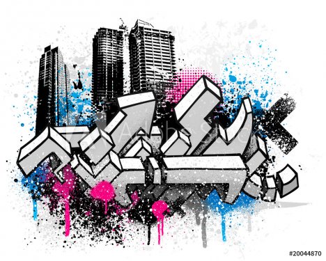 City graffiti background - 901138556