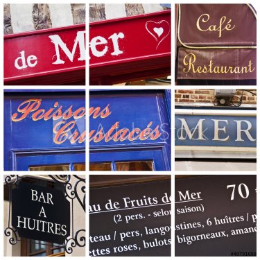 Collage restaurants de la mer Ã  Honfleur - 901145116