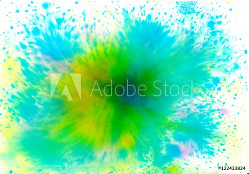 Colorful abstract watercolor texture with splashes and spatters. Modern creat... - 901147821